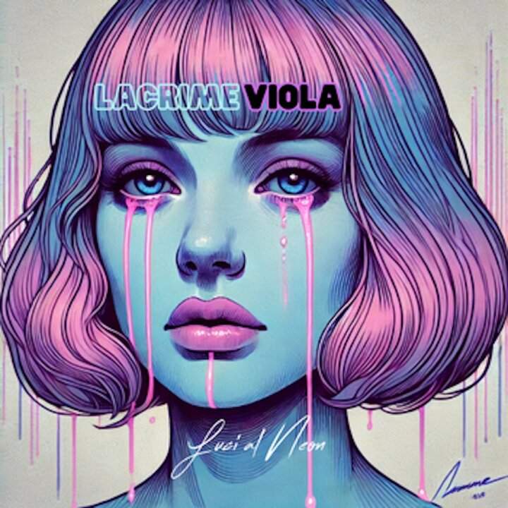 Luci al neon Lacrime viola