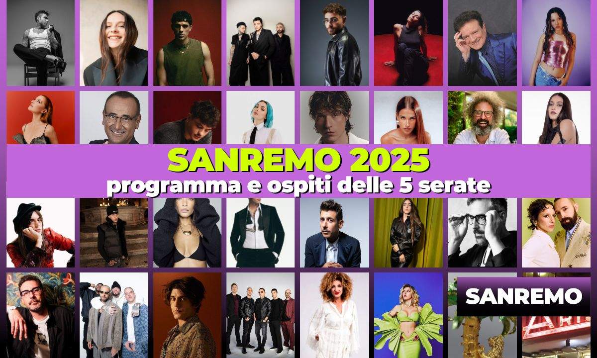 Guida completa al Festival di Sanremo 2025: il programma delle 5 serate